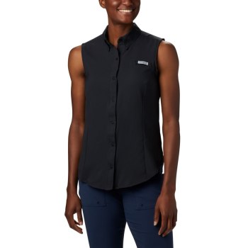 Columbia PFG Tamiami Sleeveless, Camisa Negros Para Mujer | 186230-ROD